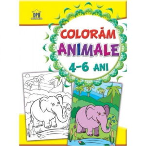 Coloram animale, carte de colorat pentru copii de 4-6 ani