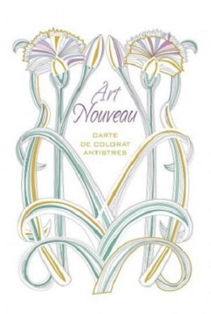 Art Nouveau, carte de colorat antistres, carte de lux