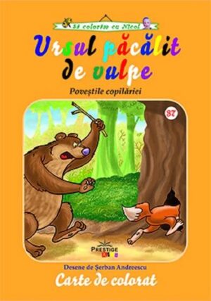 Ursul pacalit de vulpe - carte de colorat