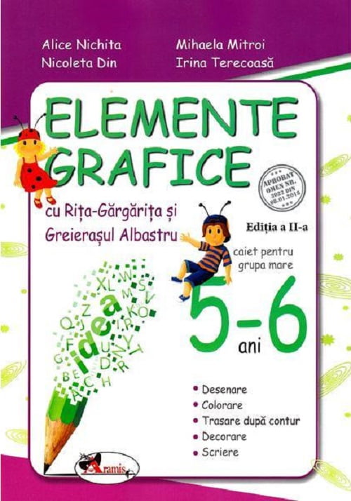 Elemente grafice cu Rita-Gargarita si Greierasul Albastru (5-6 ani)